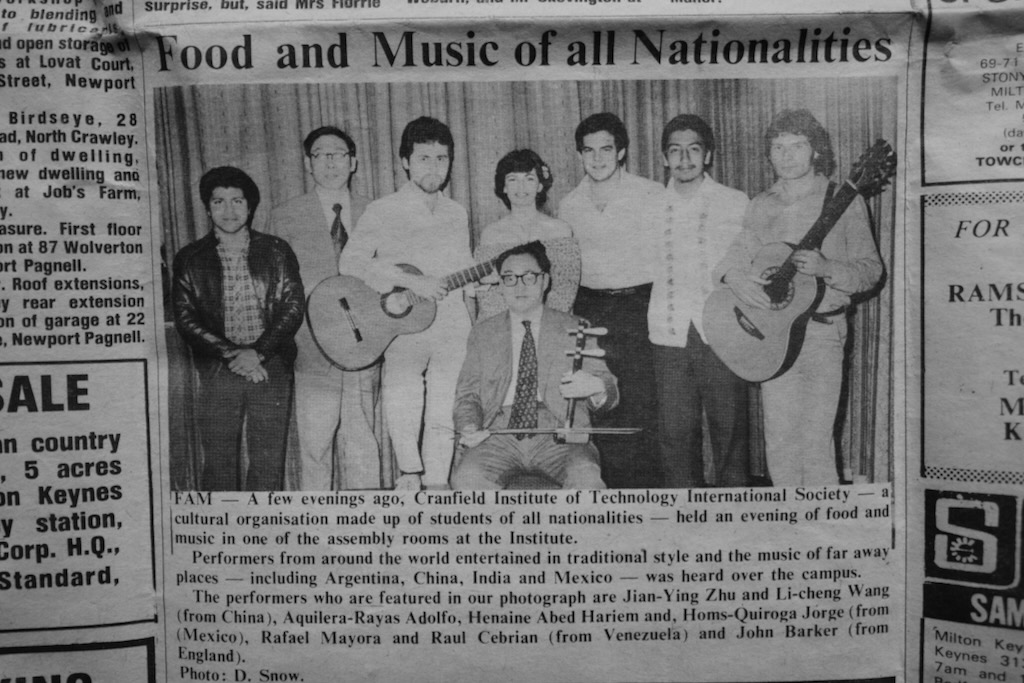 Newspaper clipping from England showing my father at an event